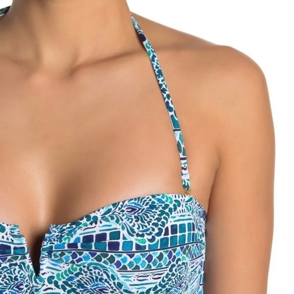 TOMMY BAHAMA 'Caledon Sea' V-Wire Bandeau One Piece NWOT - Picture 2 of 9